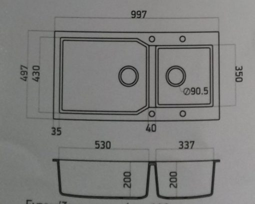 Νεροχύτης ULTRA GRANITE 803 SANITEC - Image 2