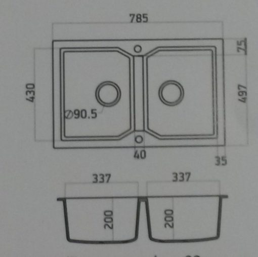 Νεροχύτης ULTRA GRANITE 806 SANITEC - Image 2