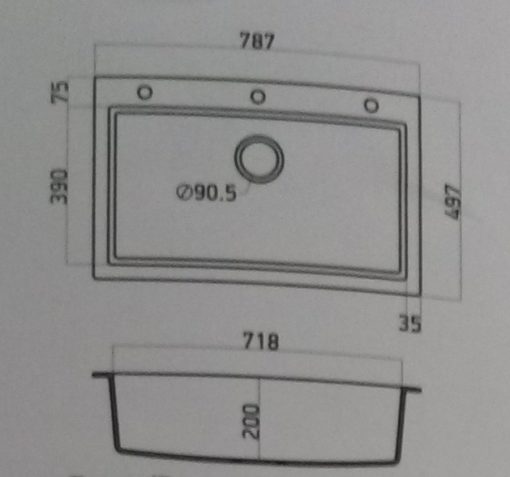 Νεροχύτης ULTRA GRANITE 808 SANITEC - Image 2