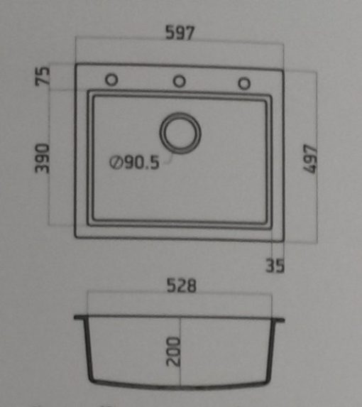 Νεροχύτης ULTRA GRANITE 809 SANITEC - Image 2