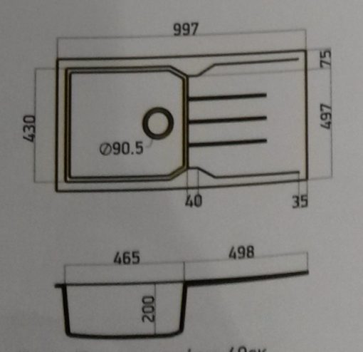 Νεροχύτης ULTRA GRANITE 811 SANITEC - Image 2