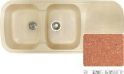 Νεροχύτης 117 x 50 300 Συνθετικός SANITEC GRANITE TERRACOTTA