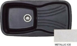 Νεροχύτης 97 x 51 308 Συνθετικός SANITEC METALLIC ICE