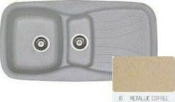 Νεροχύτης 97 x 51 309 Συνθετικός SANITEC METALLIC COFFEE