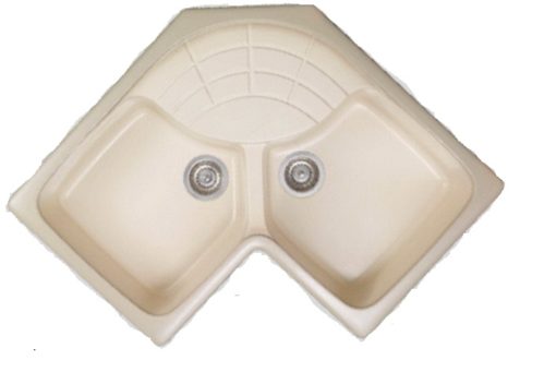 Νεροχύτης Γωνιακός 83 x 83 x 50 310 Συνθετικός SANITEC