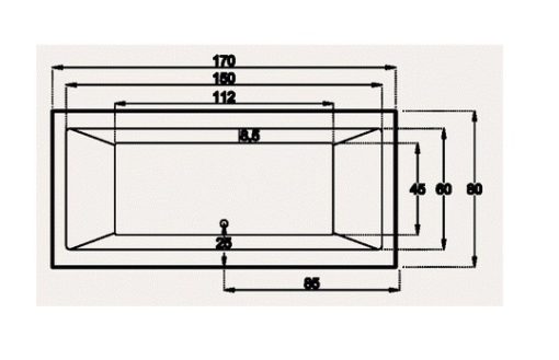 Μπανιέρα QUANDRA 170x70 SANITEC 533Q - Image 2