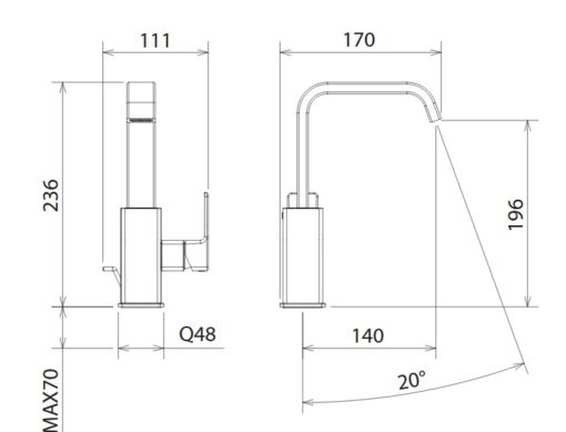 Μπαταρία νιπτήρος PROFILI PLUS LATORRE 46601-100 - Image 2