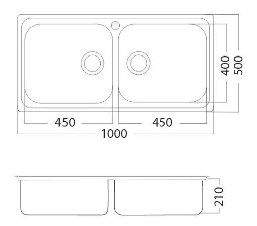 Νεροχύτης Ανοξείδωτος Σαγρέ LINEAR 8540-112 APELL - Image 2