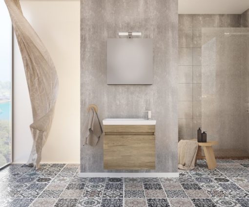 Έπιπλο Μπάνιου 60 LUXUS PL WOOD Πλήρες Σετ