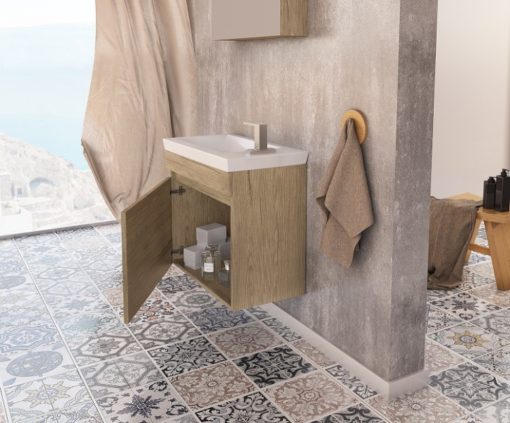 Έπιπλο Μπάνιου 60 LUXUS PL WOOD Πλήρες Σετ - Image 2