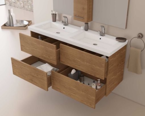 Έπιπλο Μπάνιου 120 LUXUS PL WOOD Πλήρες Σετ - Image 2
