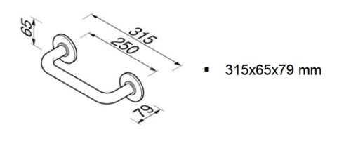 Λαβή λουτρού 25εκ. STANDARD-HOTELIA 131/25 GEESA - Image 2