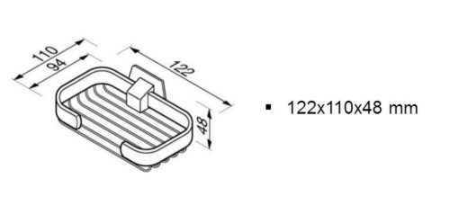 Επίτοιχη σαπουνοθήκη 12,2χ9,4εκ. STANDARD-HOTELIA 5139 GEESA - Image 2