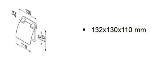 Χαρτοθήκη με κάλυμμα STANDARD-HOTELIA 5144 GEESA - Image 2