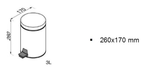 Χαρτοδοχείο 3L Επιδαπέδιο STANDARD-HOTELIA 634 GEESA - Image 2