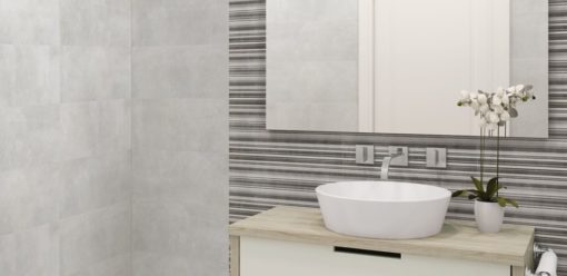 Πλακίδια Μπάνιου BRONX ACERO 25x50 - Image 2