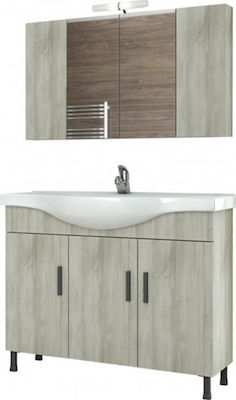 Έπιπλο Μπάνιου LUNA 100 GRAY / BEIGE / WHITE
