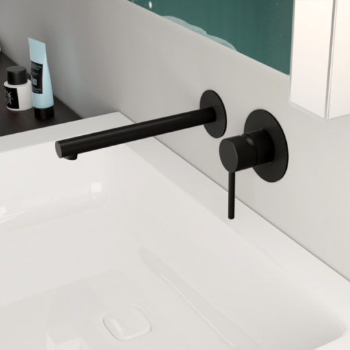 Μπαταρία Νιπτήρος Εντοιχισμού TONDA BLACK MATT 145904-400 EURORAMA  Ιταλίας - Image 3