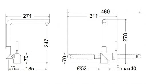 Μπαταρία Κουζίνας TECH 12115-100 Χρώμιο LA TORRE - Image 3