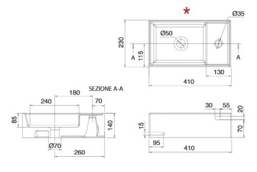 Νιπτήρας 41χ23εκ TEORAMA/R 8031R4123-300 SCARABEO - Image 4