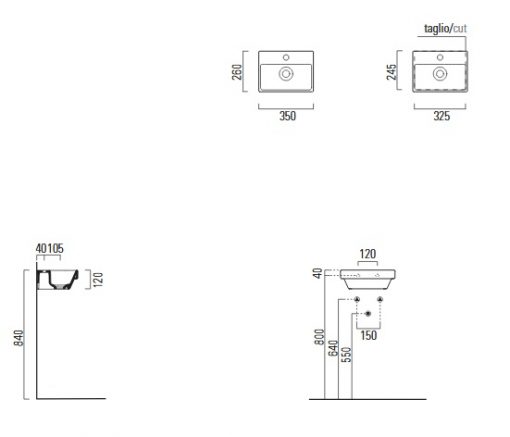 Νιπτήρας 35χ26εκ NORM 8650-300 GSI - Image 3