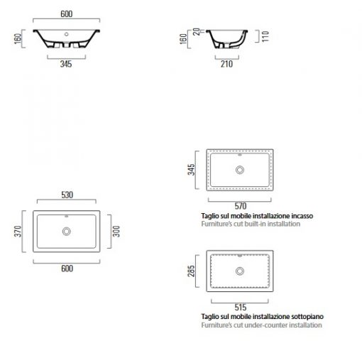 Νιπτήρας KUBE 60X37εκ. 8953-300 GSI - Image 3