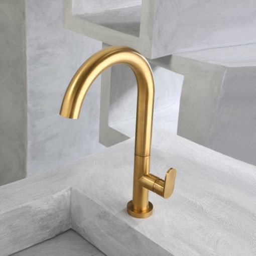 Μπαταρία Νιπτήρος Υψηλή SLIM Brushed Gold 500041-201 ARMANDO VICARIO - Image 3