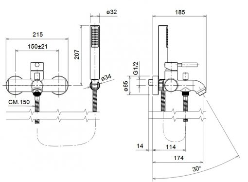 Μπαταρία Λουτρού NEW TECH 12019-100 LA TORRE - Image 2