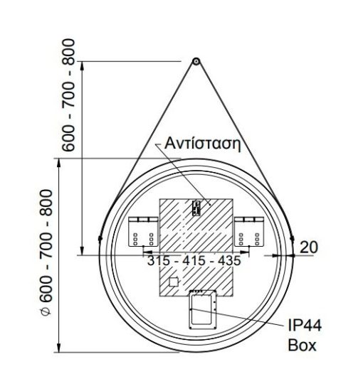 Καθρέπτης Φ70 FLY LUMINOR - Image 2