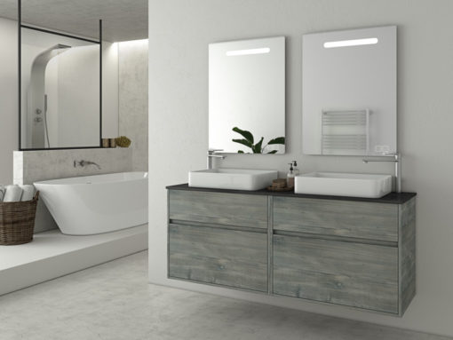 Έπιπλο Μπάνιου INSTINCT 150 SMOKED OAK TOP - 2
