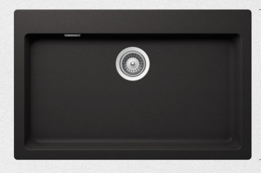 SHOCK CRISTALITE MANHATTAN 30080-1401 NERO Νεροχύτης Κουζίνας Γρανίτης 79X50