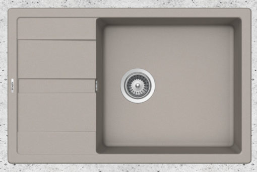 SHOCK CRISTALITE MANHATTAN 30180-1451 CONCRETE BETON Νεροχύτης Κουζίνας Γρανίτης 78X50