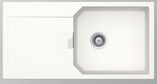SHOCK CRISTALITE MANHATTAN 30100-1301 SUPERWHITE Νεροχύτης Κουζίνας Γρανίτης 100X51