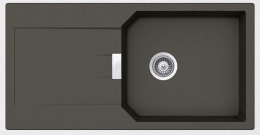 SHOCK CRISTALITE MANHATTAN 30100-1421 ASPHALT Νεροχύτης Κουζίνας Γρανίτης 100X51