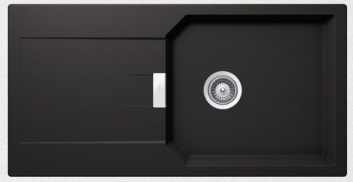SHOCK CRISTALITE MANHATTAN 30100-1401 NERO Νεροχύτης Κουζίνας Γρανίτης 100X51