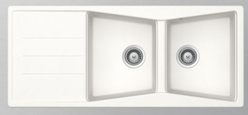 SHOCK CRISTALITE CITY 32300-1301 SUPERWHITE Νεροχύτης Κουζίνας Γρανίτης 116X50