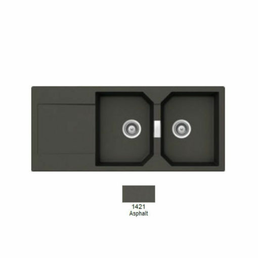 SHOCK CRISTALITE MANHATTAN 30300-1421 ASPHALT Νεροχύτης Κουζίνας Γρανίτης 116X51