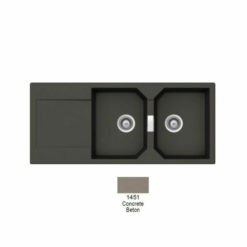 SHOCK CRISTALITE MANHATTAN 30300-1451 CONCRETE BETON Νεροχύτης Κουζίνας Γρανίτης 116X51