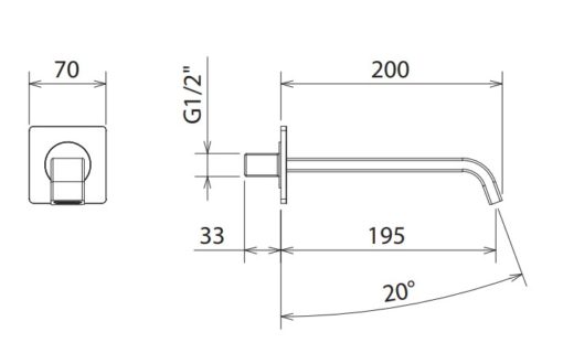 Στόμιο πλήρωσης μπανιέρας PROFILI PLUS 46144-100 LATORRE - Image 2
