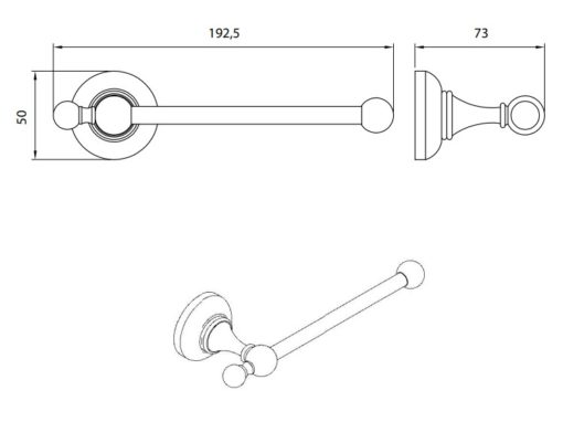 Χαρτοθήκη VICTORIA CHROME 604-100 PERFORMA - Image 2