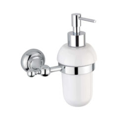 Επίτοιχος Διανομέας 125ml, με white μπουκάλι πορσελάνης VICTORIA CHROME 624-100 PERFORMA