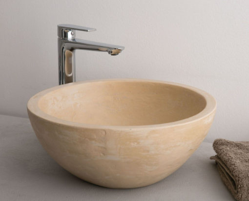 Νιπτήρας Μπάνιου Επικαθήμενος Πέτρινος STONE BEIGE Φ40