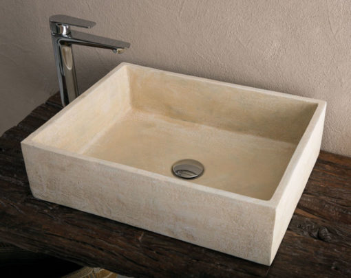 Νιπτήρας Μπάνιου Επικαθήμενος Πέτρινος ROCK BEIGE 52X38