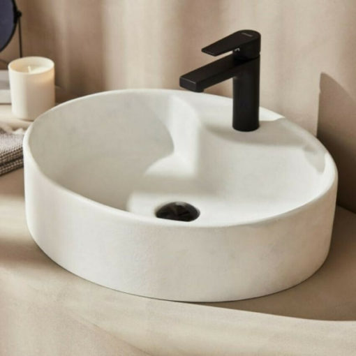 Νιπτήρας Μπάνιου Επικαθήμενος Πέτρινος FONTANA WHITE
