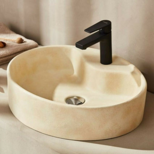 Νιπτήρας Μπάνιου Επικαθήμενος Πέτρινος FONTANA BEIGE