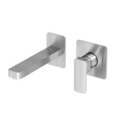 Μπαταρία νιπτήρος εντοιχισμού 2 οπών QUADRA INOX FINISH 144904-110 EURORAMA