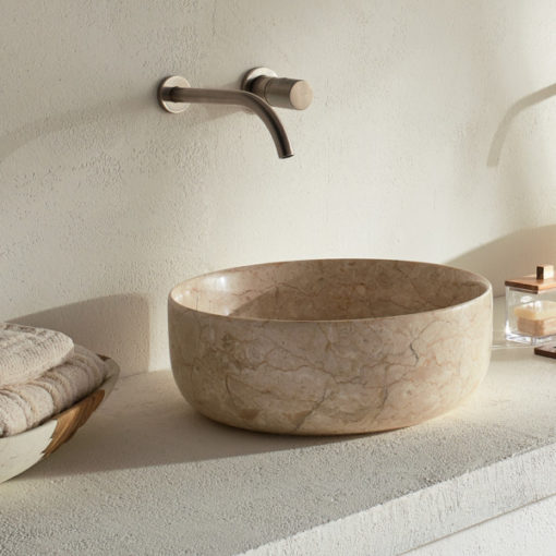 Νιπτήρας Μπάνιου JETTI marble MR39-500 (Φ39εκ.) FOSSIL - Image 4