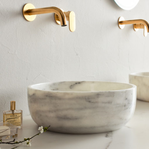 Νιπτήρας Μπάνιου THALO marble DR39-300 (Φ39εκ.) FOSSIL - Image 4