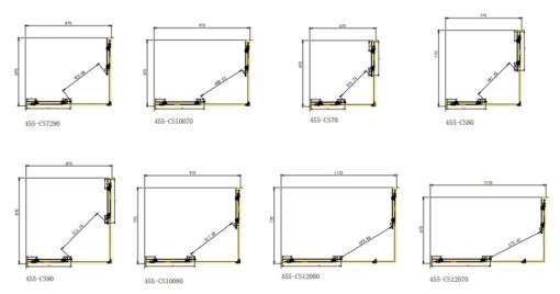 Καμπίνα γωνιακής εισόδου STARLET CORNER ENTRY CS7290S-100 (72X90εκ.) STRIPES - Image 2