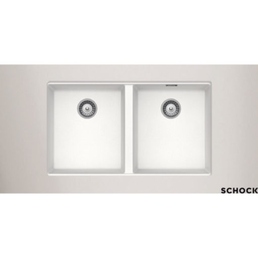 SHOCK CRISTALITE 75χ45.6εκ. MANHATTAN 30290U-1301 SUPERWHITE Νεροχύτης Κουζίνας Γρανίτης